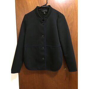 J.Crew Petite Tipped Twill Jacket Black Size: 4